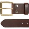 imageLucky Brand Mens Jeans Leather Belt Classic Casual Dress Everyday American Heritage Genuine Leather Metal BuckleRoller Buckle With Rivets  Brown