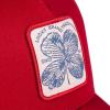 imageLucky Brand Trucker Hat  Snapback  Adjustable  Mesh Back  Baseball Cap  Golf  Fishing  American HeritageClover Patch  Red
