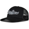 imageLucky Brand Trucker Hat  Snapback  Adjustable  Mesh Back  Retro  Baseball Cap  Golf  Fishing  American HeritageBorn in America  Black