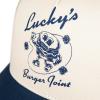 imageLucky Brand Trucker Hat  Snapback  Adjustable  Mesh Back  Retro  Baseball Cap  Golf  Fishing  American HeritageBurger Joint  Navy