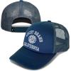 imageLucky Brand Trucker Hat  Snapback  Adjustable  Mesh Back  Retro  Baseball Cap  Golf  Fishing  American HeritageCollegiate  Blue