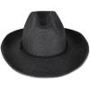 imageLucky Brand Womens Cowboy Hat  Western  Woven  Wide Brim  Adjustable  Breathable  Straw  Sun ProtectionBlack
