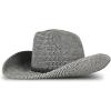 imageLucky Brand Womens Cowboy Hat  Western  Woven  Wide Brim  Adjustable  Breathable  Straw  Sun ProtectionGrey