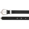 imageLucky Brand Womens Fashion Leather Belt  Stylish  Trend  Classic  Modern  Jean  Pant  Skirt  DressDiamond Buckle  Black