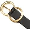 imageLucky Brand Womens Fashion Leather Belt  Stylish  Trend  Classic  Modern  Jean  Pant  Skirt  DressDouble Ring Statement Buckle  Black