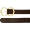 imageLucky Brand Womens Fashion Leather Belt  Stylish  Trend  Classic  Modern  Jean  Pant  Skirt  DressDouble Ring Statement Buckle  Brown