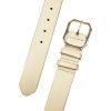 imageLucky Brand Womens Fashion Leather Belt  Stylish  Trend  Classic  Modern  Jean  Pant  Skirt  DressHigh Shine  Cream