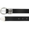 imageLucky Brand Womens Fashion Leather Belt  Stylish  Trend  Classic  Modern  Jean  Pant  Skirt  DressSilver Keeper  Black