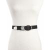 imageLucky Brand Womens Fashion Leather Belt  Stylish  Trend  Classic  Modern  Jean  Pant  Skirt  DressSilver Keeper  Black