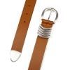 imageLucky Brand Womens Fashion Leather Belt  Stylish  Trend  Classic  Modern  Jean  Pant  Skirt  DressSilver Keeper  Tan