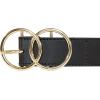 imageLucky Brand Womens Leather Belt  Leather  Trend  Stylish  Classic  Modern  Jeans  Pants  Skirt  DressLeather Double Ring  Black