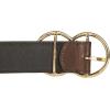 imageLucky Brand Womens Leather Belt  Leather  Trend  Stylish  Classic  Modern  Jeans  Pants  Skirt  DressLeather Double Ring  Brown