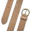 imageLucky Brand Womens Leather Belt  Leather  Trend  Stylish  Classic  Modern  Jeans  Pants  Skirt  DressPaisley Embossed  Brown
