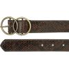 imageLucky Brand Womens Leather Belt  Leather  Trend  Stylish  Classic  Modern  Jeans  Pants  Skirt  DressSnakeskin Double Ring  Brown