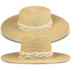 imageLucky Brand Womens Summer Straw Wide Brim Boater Panama Adjustable Hat One Size Fits MostStraw Boater  Natural