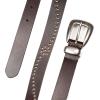 imageLucky Brand Womens WesternInspired Leather Belt  Classic  American Heritage  Casual  Vintage  CowboyStudded Leather  Brown