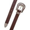 imageLucky Brand Womens WesternInspired Leather Belt  Classic  American Heritage  Casual  Vintage  CowboySuede Western  Brown