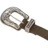 imageLucky Brand Womens WesternInspired Leather Belt  Classic  American Heritage  Casual  Vintage  CowboySuede Western  Olive