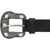 imageLucky Brand Womens WesternInspired Leather Belt  Classic  American Heritage  Casual  Vintage  CowboyTurquoise Stud  Black
