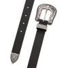 imageLucky Brand Womens WesternInspired Leather Belt  Classic  American Heritage  Casual  Vintage  CowboyWestern Buckle and Tip  Black