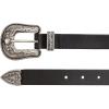 imageLucky Brand Womens WesternInspired Leather Belt  Classic  American Heritage  Casual  Vintage  CowboyWestern Buckle and Tip  Black