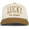 imageLucky Brand Classic Cotton Adjustable  Dad Hat  Baseball Cap  Fishing  Low Profile  5 Panel DesignVarsity  Tan