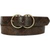 Snakeskin Double Ring - Brown