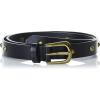 imageLucky Brand Womens Studded Leather Belt  Stylish  Classic  Modern  Jeans  Pants  Skirt  DressDomed Studded  Black