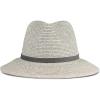 imageLucky Brand Womens Summer Straw Wide Brim Boater Panama Adjustable Hat One Size Fits MostLeather Tie  Gray