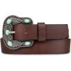 Turquoise Stud - Brown
