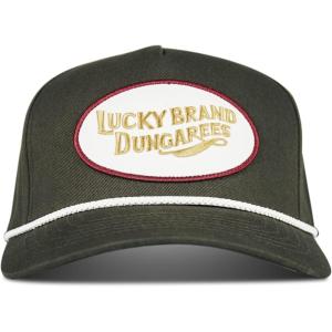 imageLucky Brand Classic Cotton Adjustable  Dad Hat  Baseball Cap  Fishing  Low Profile  5 Panel DesignDungarees  Olive
