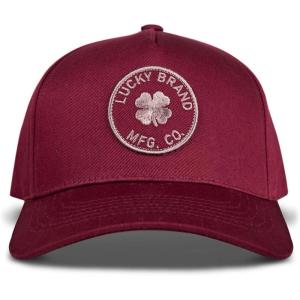 imageLucky Brand Classic Cotton Adjustable  Dad Hat  Baseball Cap  Fishing  Low Profile  5 Panel DesignMfg Co Patch  Cardinal