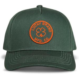 imageLucky Brand Classic Cotton Adjustable  Dad Hat  Baseball Cap  Fishing  Low Profile  5 Panel DesignMfg Co Patch  Forest Green