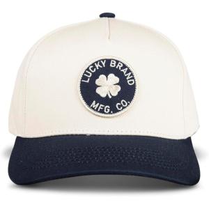 imageLucky Brand Classic Cotton Adjustable  Dad Hat  Baseball Cap  Fishing  Low Profile  5 Panel DesignMfg Co Patch  Ivory