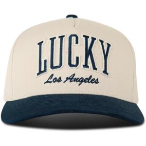 imageLucky Brand Classic Cotton Adjustable  Dad Hat  Baseball Cap  Fishing  Low Profile  5 Panel DesignVarsity  Navy