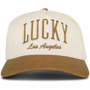 imageLucky Brand Classic Cotton Adjustable  Dad Hat  Baseball Cap  Fishing  Low Profile  5 Panel DesignVarsity  Tan