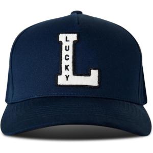 imageLucky Brand Classic Cotton Adjustable  Dad Hat  Baseball Cap  Fishing  Low Profile  5 Panel DesignVintage Embroidered  Navy
