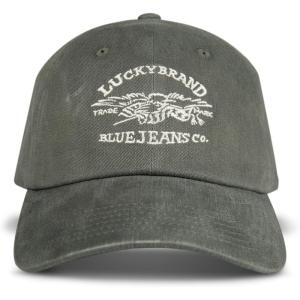 imageLucky Brand Classic Cotton Hat  Adjustable  Dad Hat  Baseball Cap  Golf  Fishing  Low Profile  5 Panel DesignBlue Jeans Co  Moss
