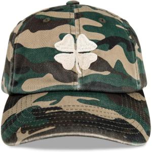 imageLucky Brand Classic Cotton Hat  Adjustable  Dad Hat  Baseball Cap  Golf  Fishing  Low Profile  5 Panel DesignClover  Camo