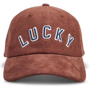 imageLucky Brand Classic Cotton Hat  Adjustable  Dad Hat  Baseball Cap  Golf  Fishing  Low Profile  5 Panel DesignCorduroy  Cognac