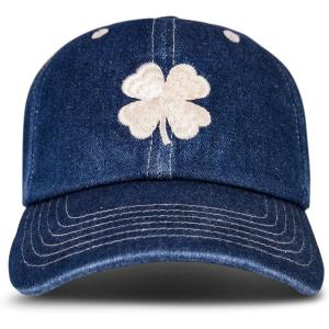 imageLucky Brand Classic Cotton Hat  Adjustable  Dad Hat  Baseball Cap  Golf  Fishing  Low Profile  5 Panel DesignLucky Clover  Light Denim