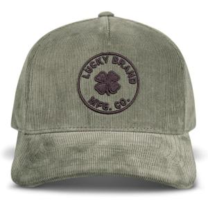 imageLucky Brand Classic Cotton Hat  Adjustable  Dad Hat  Baseball Cap  Golf  Fishing  Low Profile  5 Panel DesignMfg Co Embroidered  Moss
