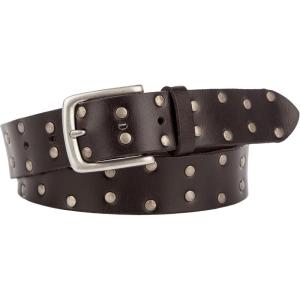 imageLucky Brand Mens Genuine Leather Belt  Classic  Casual  Everyday  Western  American Heritage  Metal BuckleStudded  Black