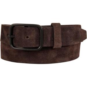 imageLucky Brand Mens Jeans Leather Belt Classic Casual Dress Everyday American Heritage Genuine Leather Metal BuckleDistressed Suede  Brown