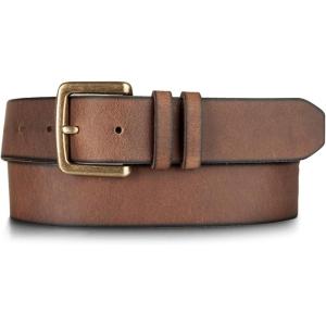 imageLucky Brand Mens Jeans Leather Belt Classic Casual Dress Everyday American Heritage Genuine Leather Metal BuckleDouble Keeper  Tan