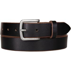 imageLucky Brand Mens Jeans Leather Belt Classic Casual Dress Everyday American Heritage Genuine Leather Metal BuckleRaw Edge  Black