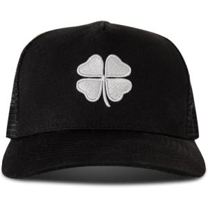 imageLucky Brand Trucker Hat  Snapback  Adjustable  Mesh Back  Retro  Baseball Cap  Golf  Fishing  American Heritage3d Embroidered Clover  Black