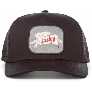 imageLucky Brand Trucker Hat  Snapback  Adjustable  Mesh Back  Retro  Baseball Cap  Golf  Fishing  American HeritageRabbit Foot  Black