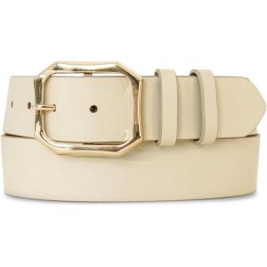 imageLucky Brand Womens Fashion Leather Belt  Stylish  Trend  Classic  Modern  Jean  Pant  Skirt  DressHigh Shine  Cream