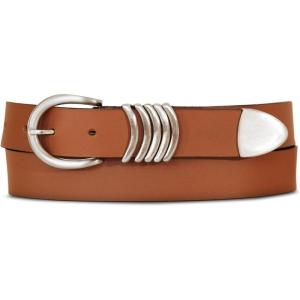imageLucky Brand Womens Fashion Leather Belt  Stylish  Trend  Classic  Modern  Jean  Pant  Skirt  DressSilver Keeper  Tan